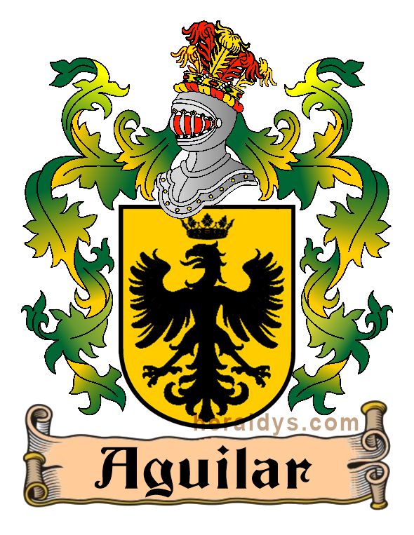Escudo heráldico del apellido Aguilar